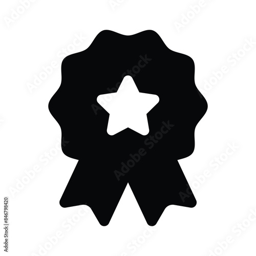 Vector of star badge, modern icon of quality badge in editable style