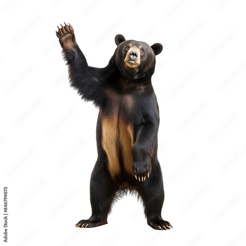 a standing bear isolated on the white background a standing bear isolated on the white background