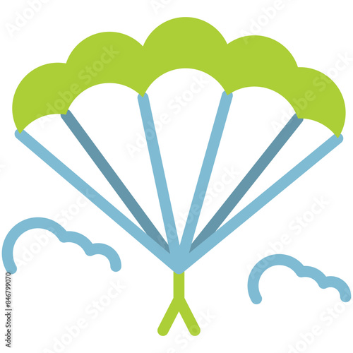 parachute flat icon