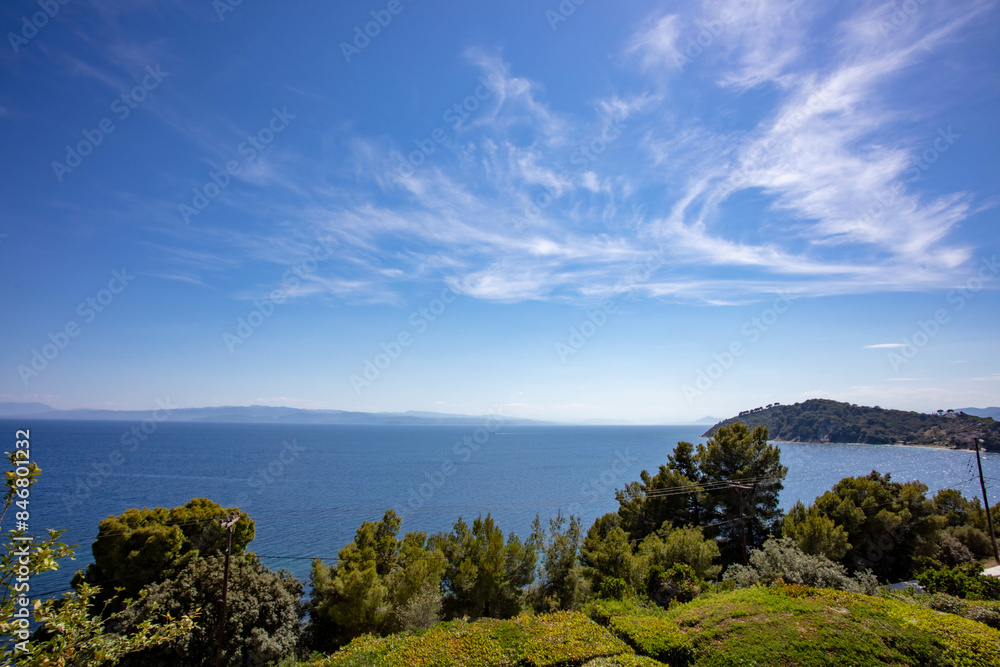 View from Koukounaris across the Aegean Sea View from Koukounaris across the Aegean Sea