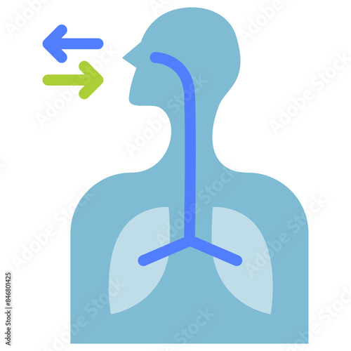 respiratory flat icon
