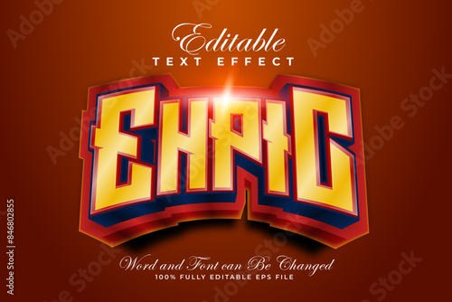 Ehpic 3D editable text effect with laser light