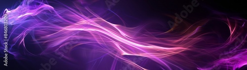 Abstract Purple and Pink Smoke Swirling in a Dark Background