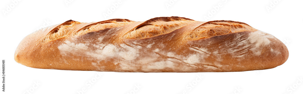 A freshly baked, golden-brown baguette with a crispy crust and soft interior, perfect for sandwiches or as a side to soups and salads. A freshly baked, golden-brown baguette with a crispy crust and soft interior, perfect for sandwiches or as a side to soups and salads.
