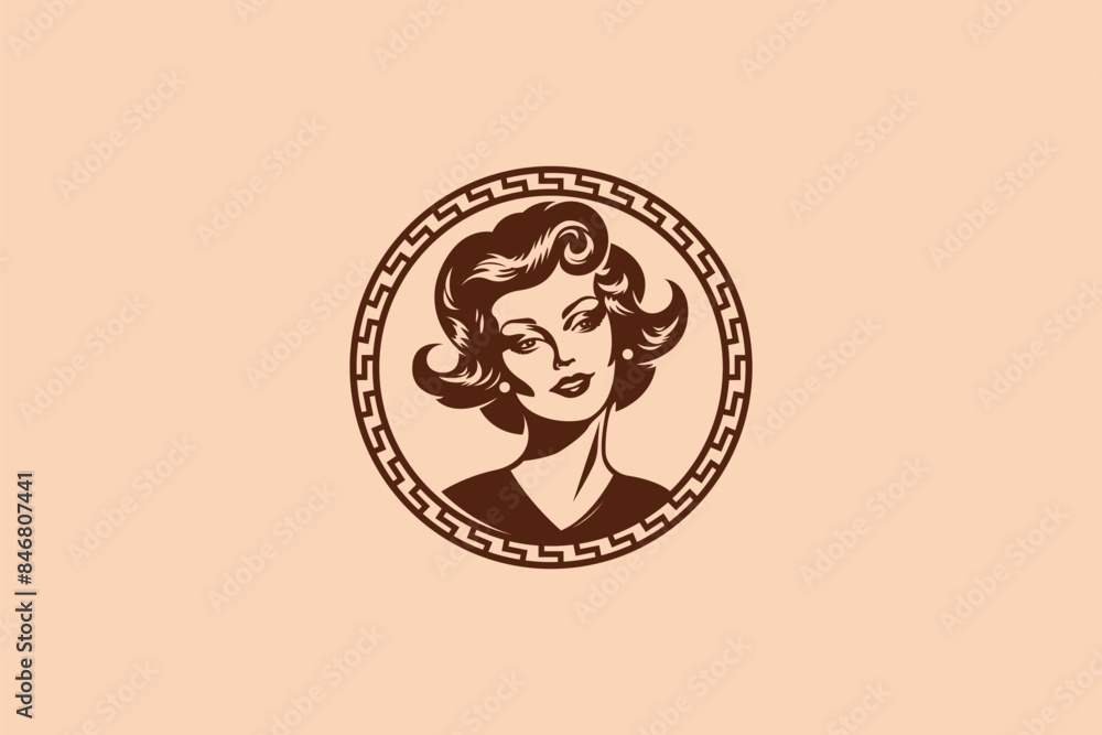 Logo design of a beautiful woman. Logo design of a beautiful woman.