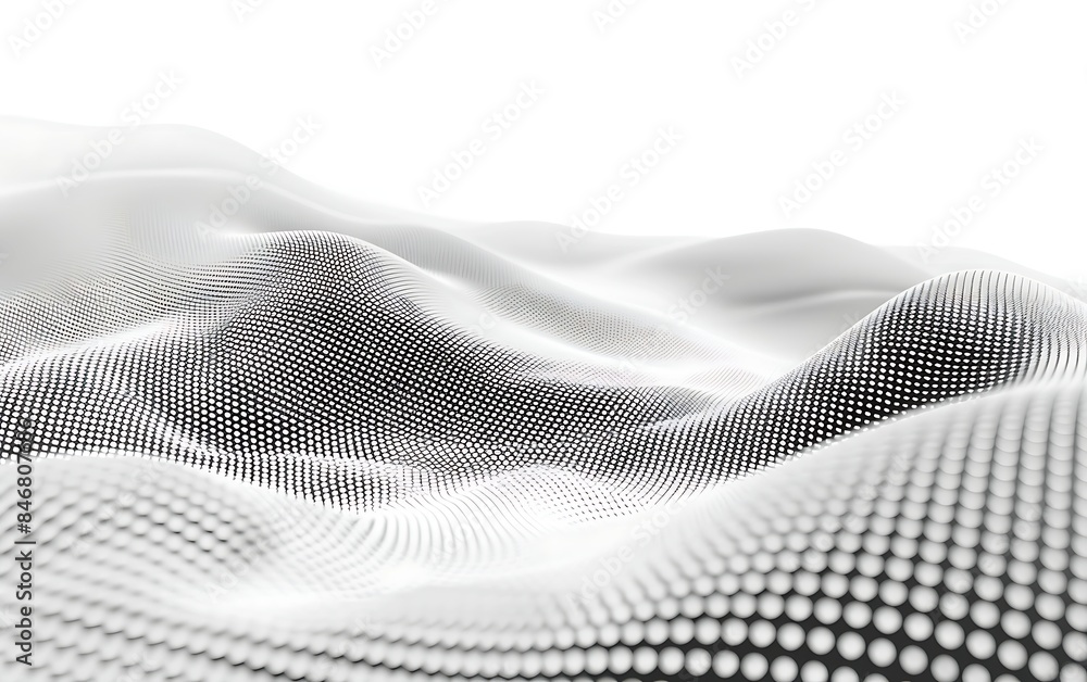 Abstract halftone white background wavy surface Abstract halftone white background wavy surface