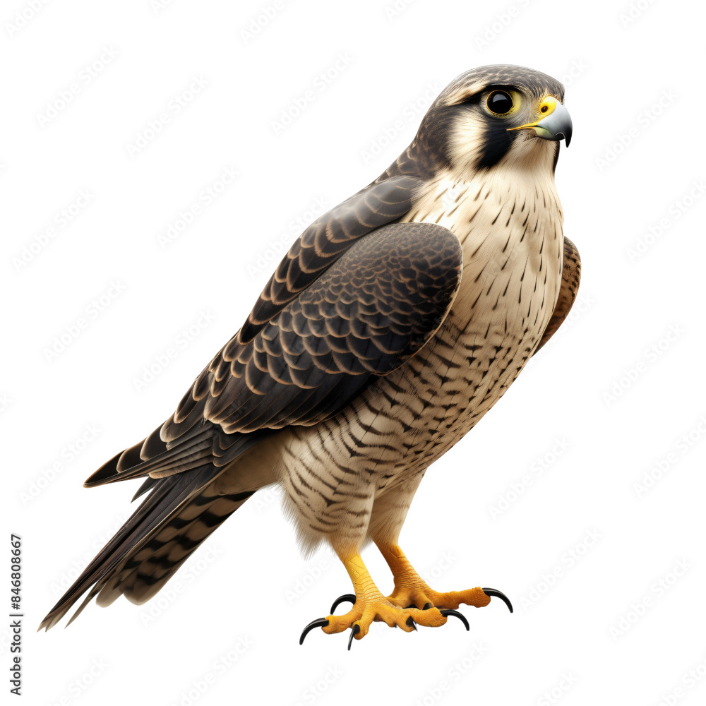 Majestic Falcon - Realistic High Detail Isolated on Transparent Background Majestic Falcon - Realistic High Detail Isolated on Transparent Background