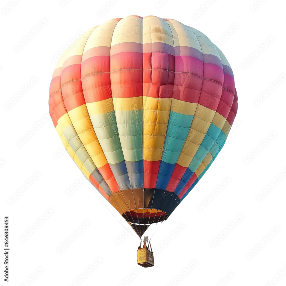 Fototapeta premium Hot air balloon isolated on white background