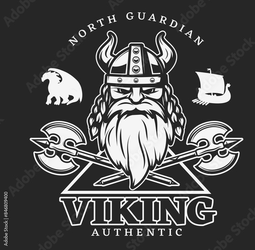 Viking, Wappen, Emblem - vektor