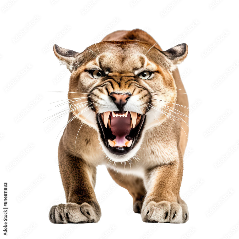 Obraz premium cougar isolated on the white background
