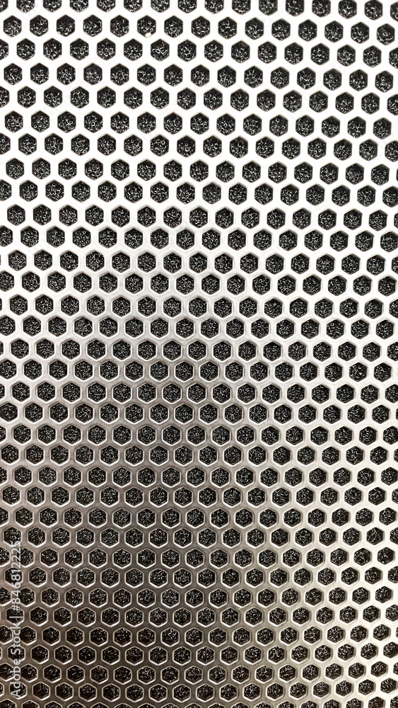 Hexagon metal background with light reflection ideal wallpaper