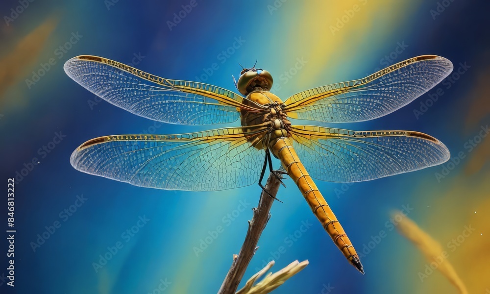A Dragonfly Perched on a Branch A Dragonfly Perched on a Branch