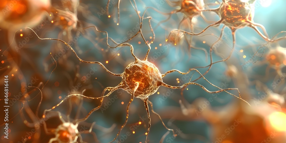 Detailed image of neurons the basic units of the nervous system ...