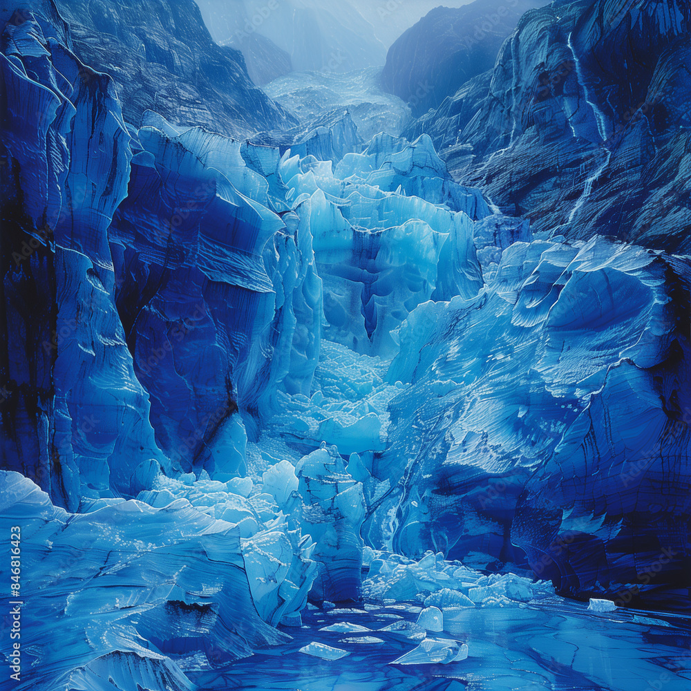 Obraz premium blue glacier