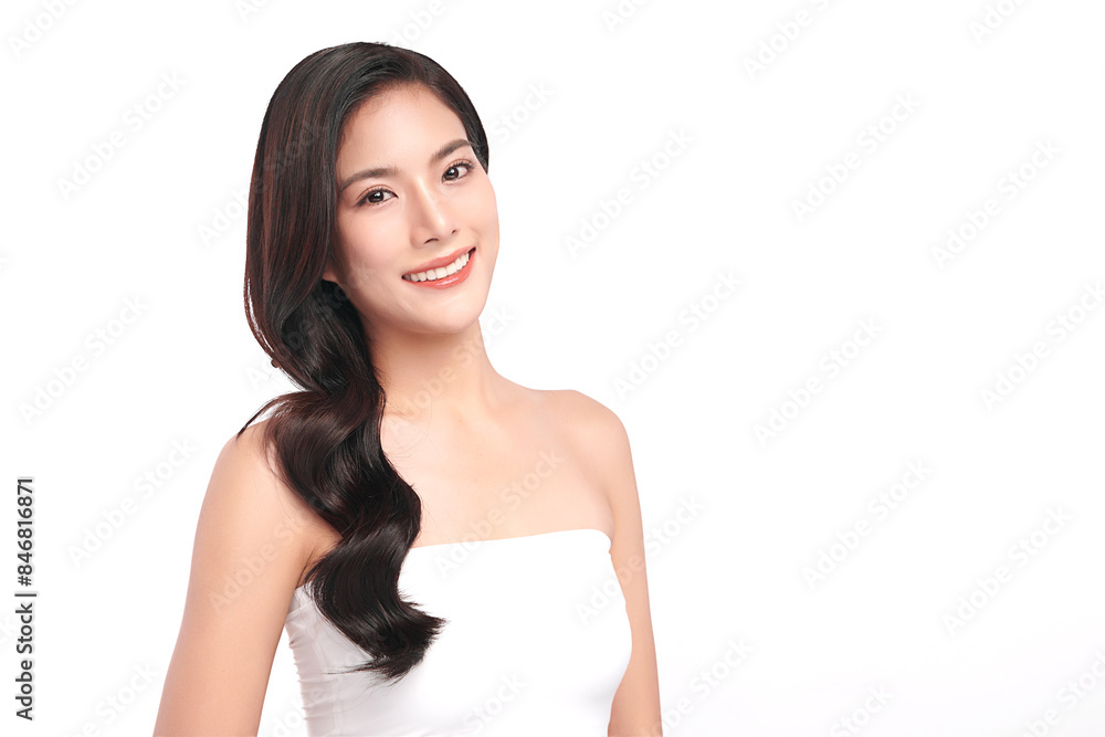 Beautiful young asian woman with clean fresh skin on white background, Face care, Facial treatment, Cosmetology, beauty and spa, Asian women portrait. Beautiful young asian woman with clean fresh skin on white background, Face care, Facial treatment, Cosmetology, beauty and spa, Asian women portrait.