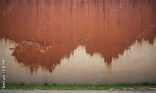 Rusty Wall with Peeling Paint photo