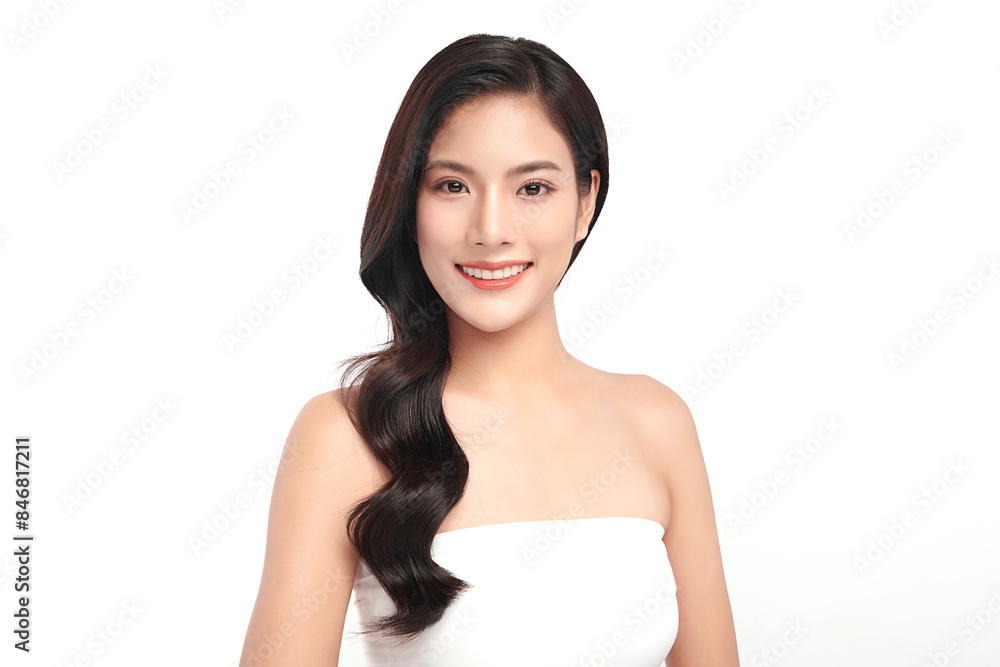 Beautiful young asian woman with clean fresh skin on white background, Face care, Facial treatment, Cosmetology, beauty and spa, Asian women portrait. Beautiful young asian woman with clean fresh skin on white background, Face care, Facial treatment, Cosmetology, beauty and spa, Asian women portrait.