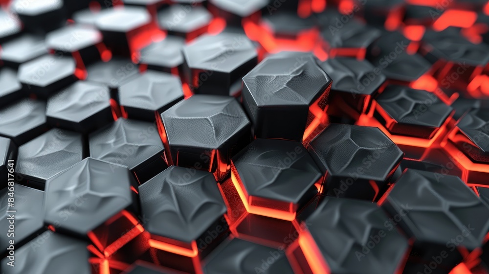 3 dimensional impact in an abstract hexagon design 3 dimensional impact in an abstract hexagon design