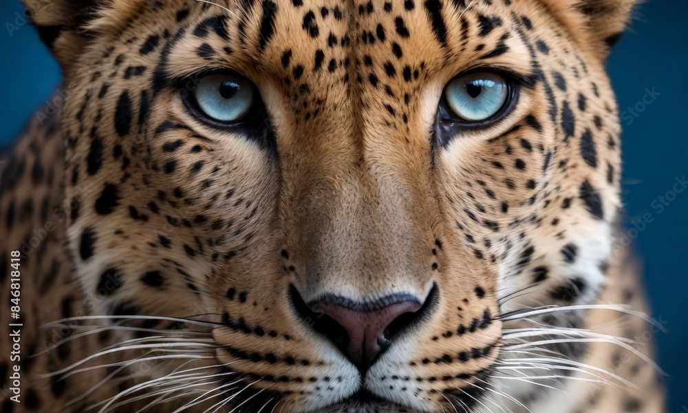 Obraz premium Leopard with Blue Eyes