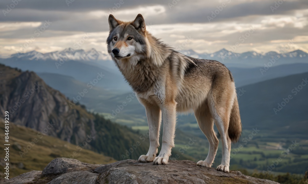 Wolf, mountain, wilderness Wolf, mountain, wilderness