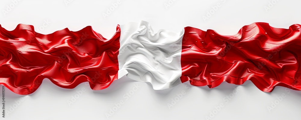 Isolated flag of Peru on white background Isolated flag of Peru on white background