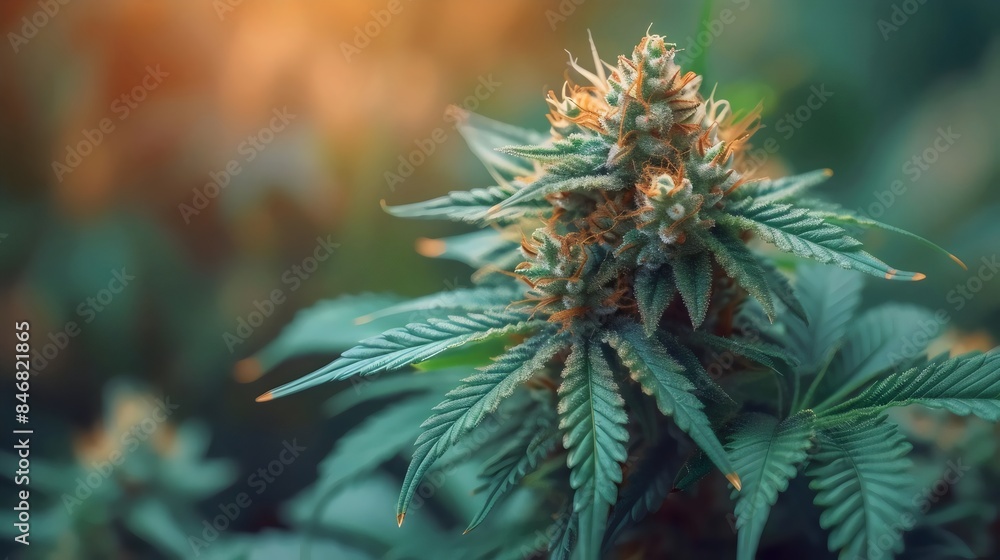 A large marijuana plant with a lot of leaves and buds A large marijuana plant with a lot of leaves and buds