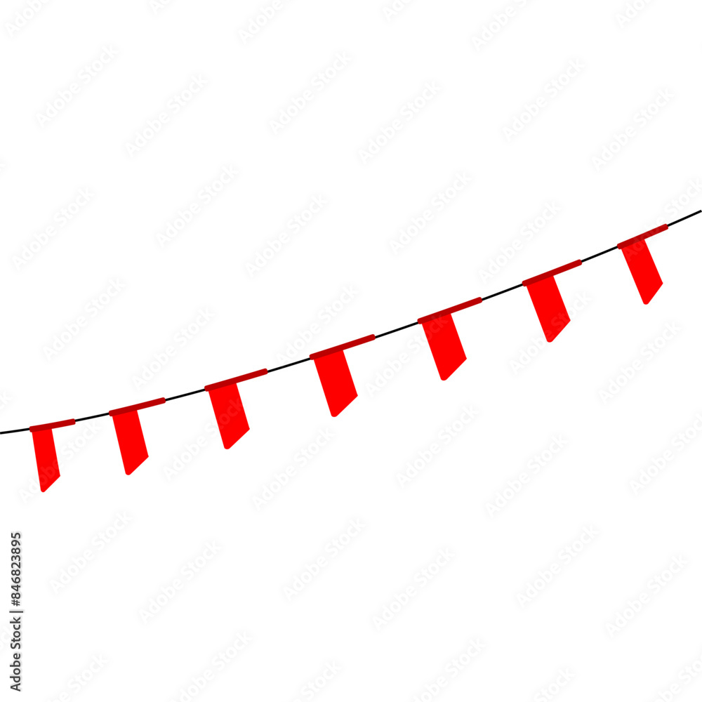 Fototapeta premium Indonesian Flag Hanging Decoration