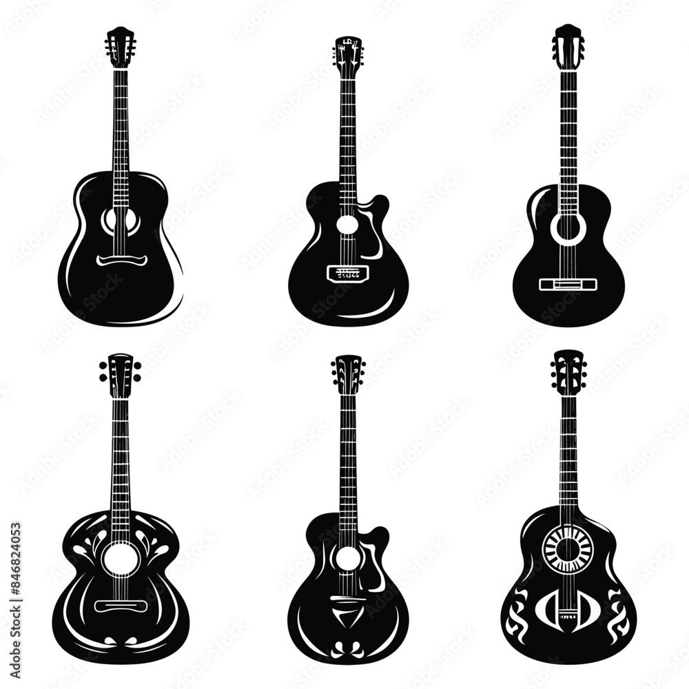 Fototapeta premium set of guitars