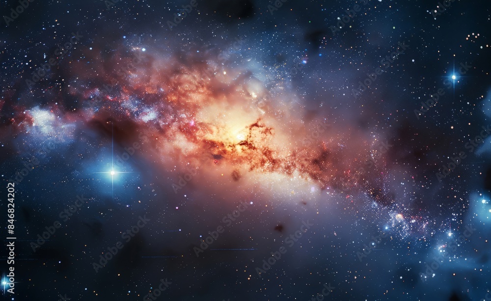 Fototapeta premium A stunning view of the Milky Way galaxy