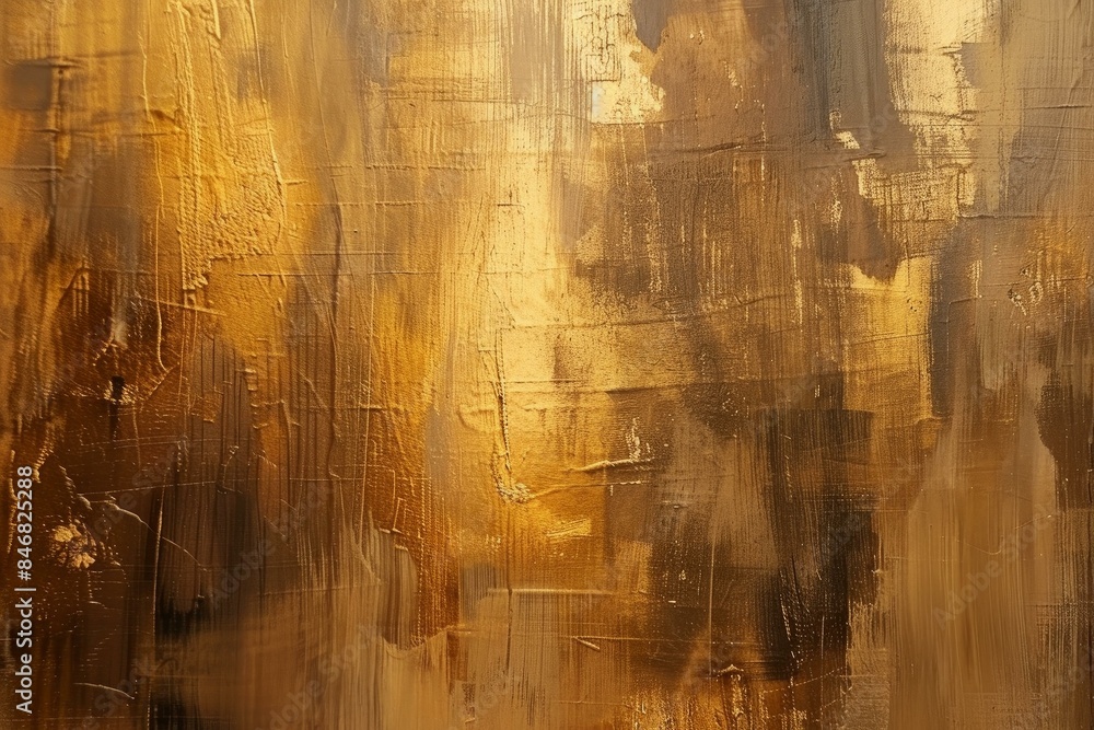 Luxurious golden abstract art background with vibrant brushstrokes and metallic shimmer on contemporary canvas surface Luxurious golden abstract art background with vibrant brushstrokes and metallic shimmer on contemporary canvas surface