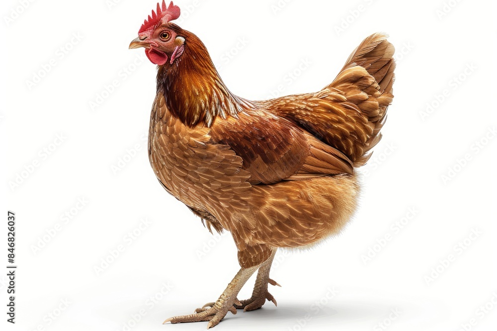 Fototapeta premium A chicken with a white background