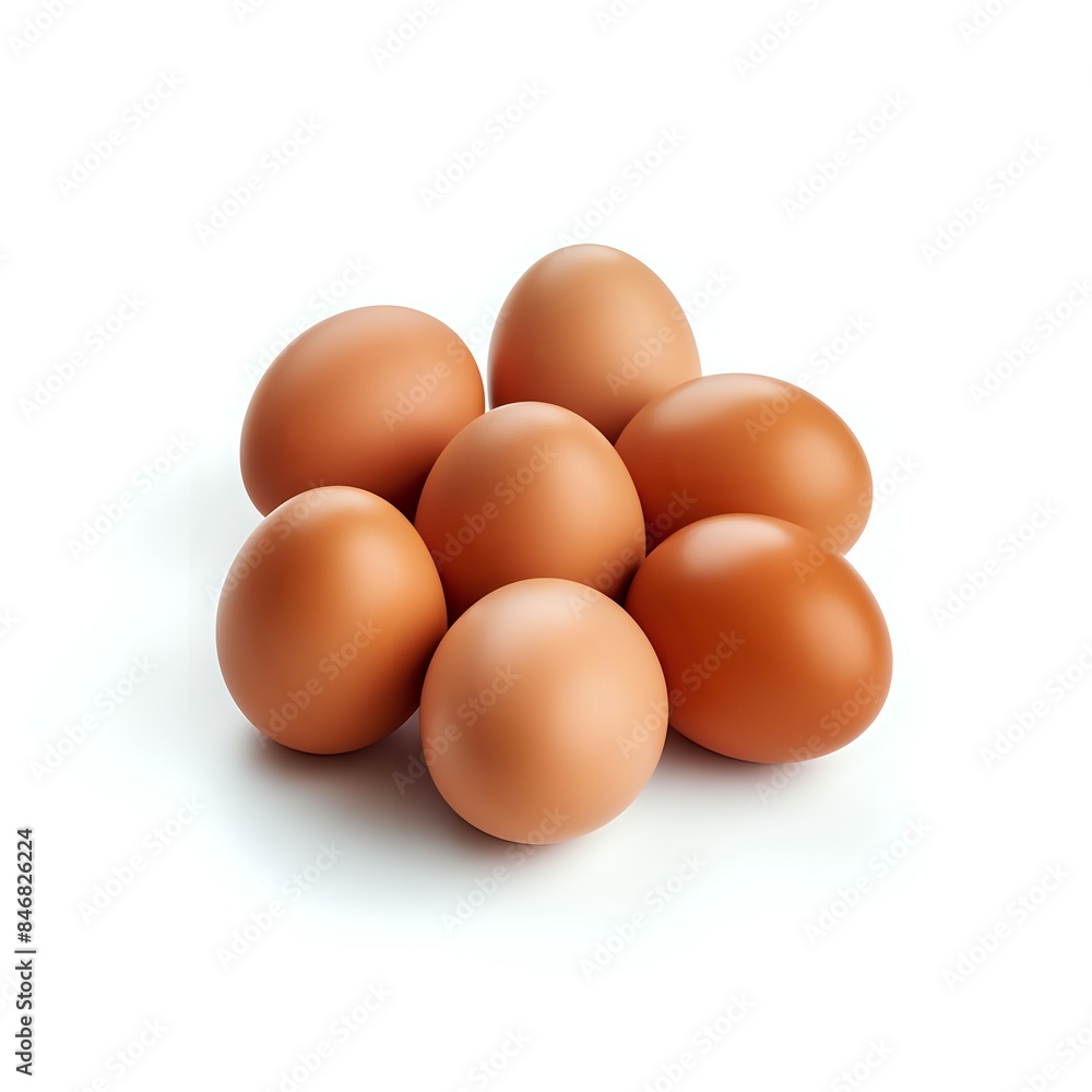 Several chicken eggs, Eggs, egg on the white background. Several chicken eggs, Eggs, egg on the white background.