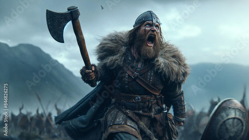 viking at war screaming