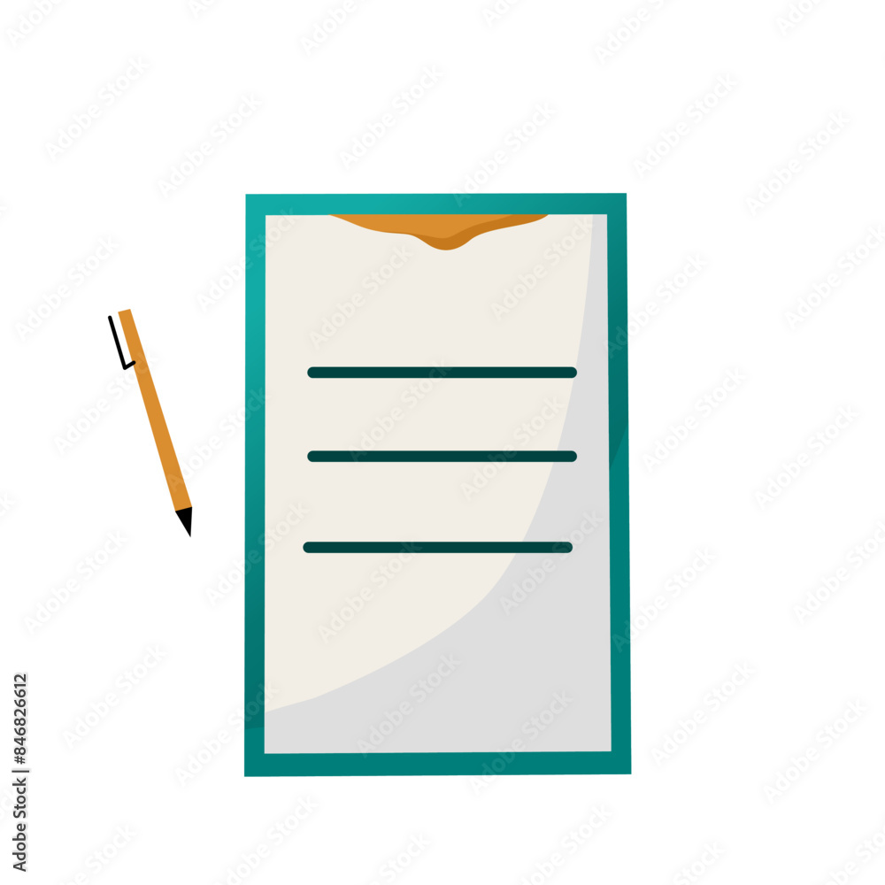 Note for doctor. Medical set