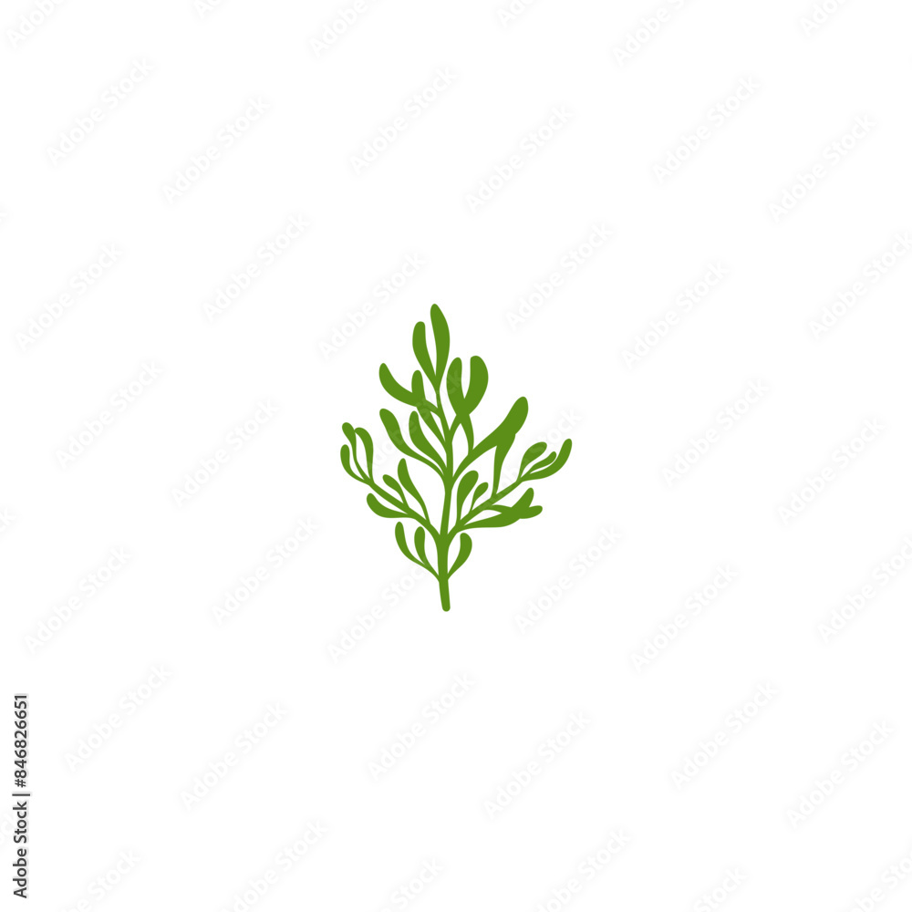 Fototapeta premium Rosemary Branch Icon Illustration 