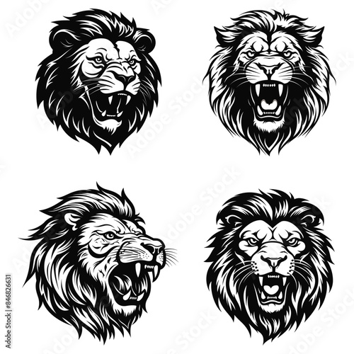 lion head vector