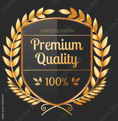 Label, Luxus - Vektor, gold