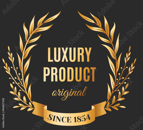 Label, Luxus - Vektor, gold