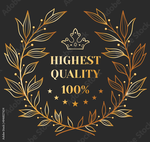 Label, Luxus - Vektor, gold