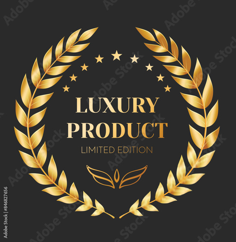 Label, Luxus - Vektor, gold