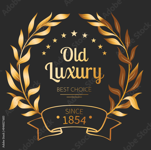 Label, Luxus - Vektor, gold