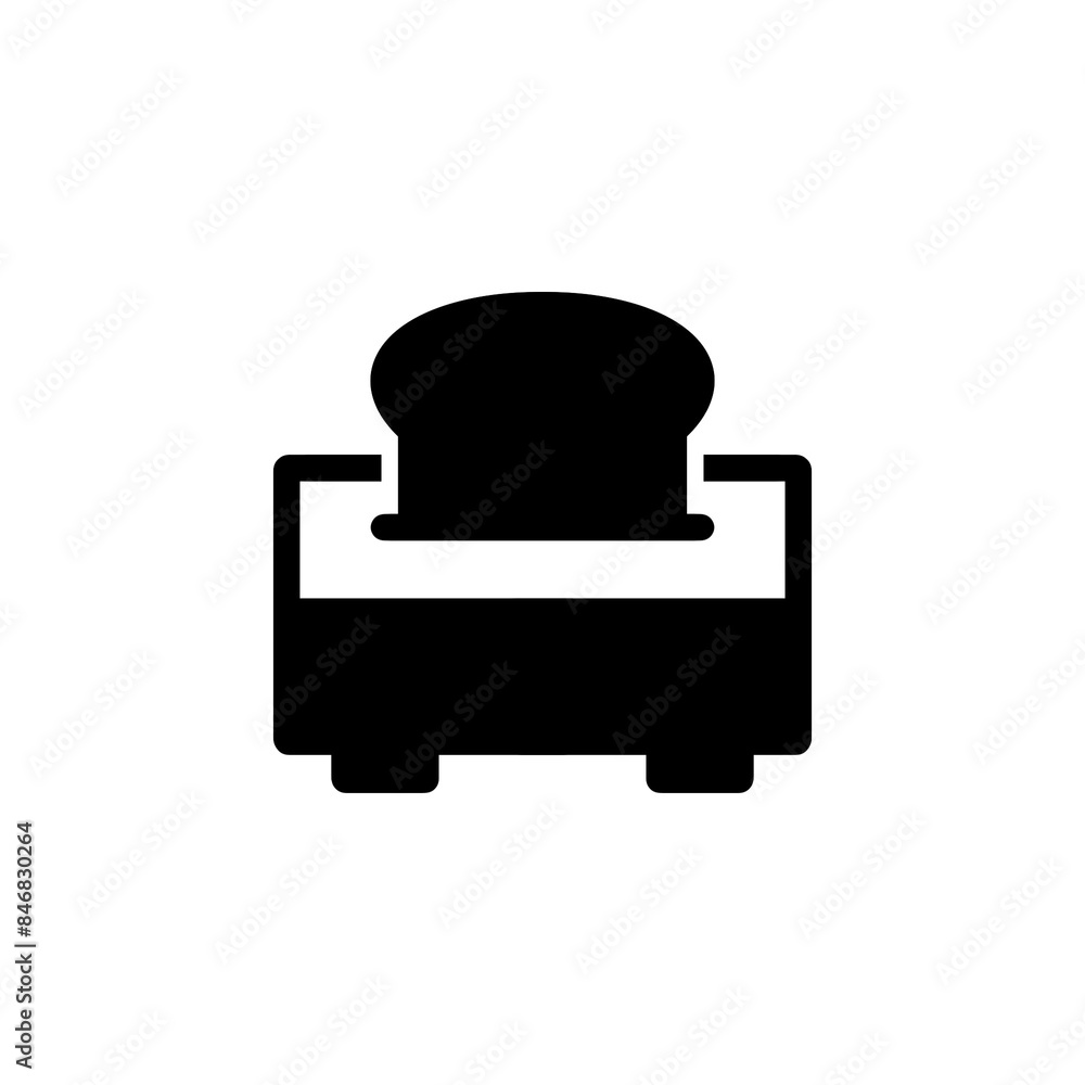 Toaster black icon with simple and modern design Toaster black icon with simple and modern design