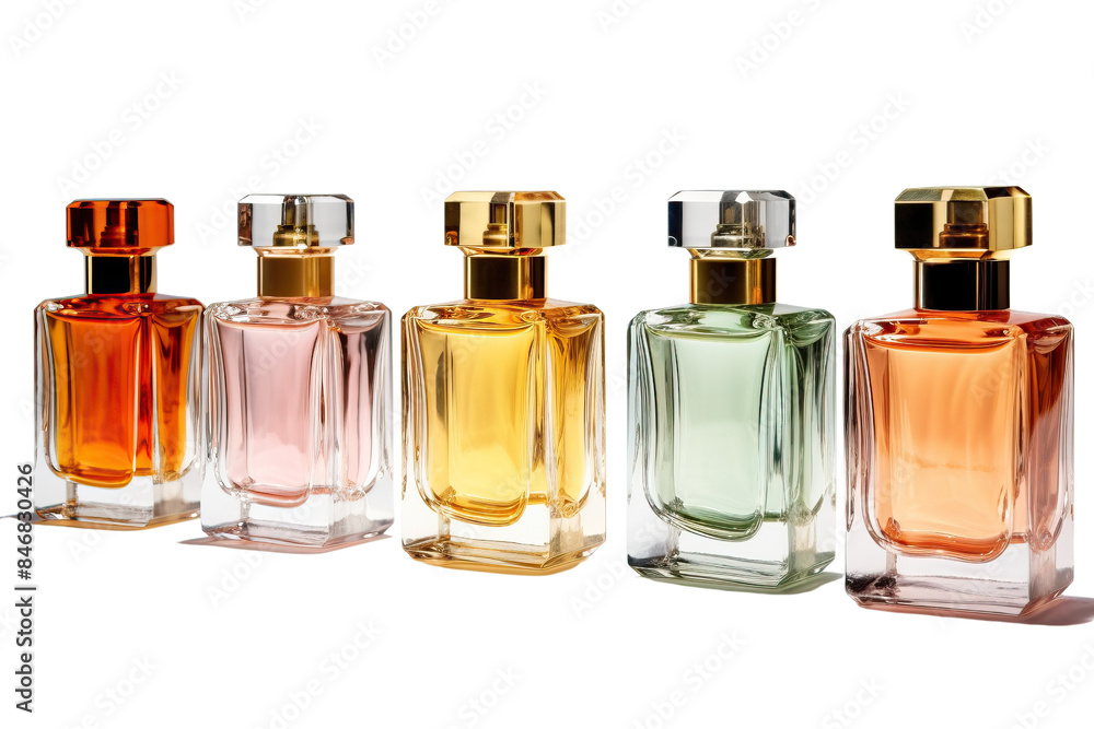 perfume bottles isolated on the white background perfume bottles isolated on the white background