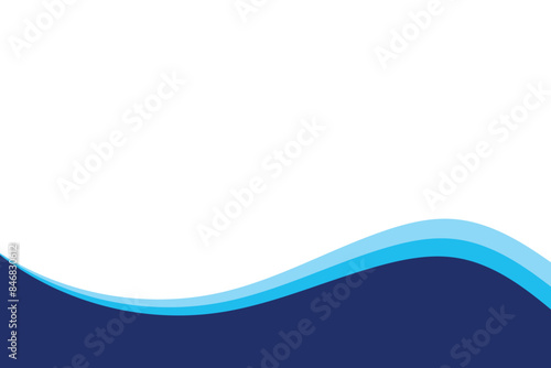 Vector-layered blue water wave banner template. Presentation template. EPS10