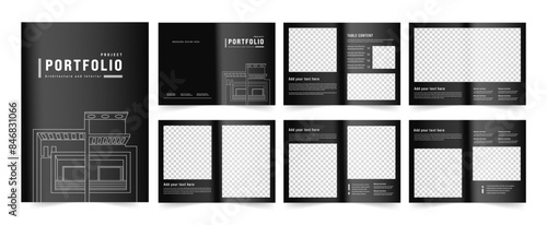 Architecture Portfolio Magazine Design, a4 standard size print ready brochure template