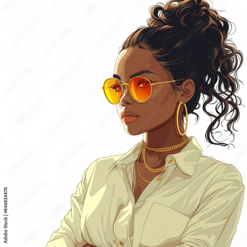 Motivational Black Woman Boss style illustration Motivational Black Woman Boss style illustration