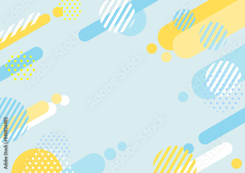 夏用青色のポップな背景