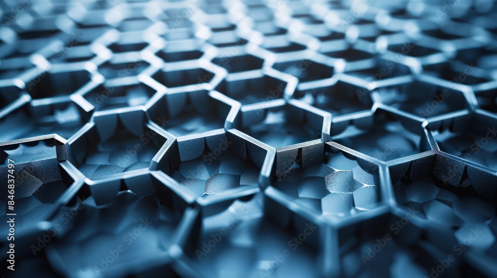 Hexagonal Honeycomb: Strength and Efficiency in 3D Rendering for Scientific and Industrial Concepts Hexagonal Honeycomb: Strength and Efficiency in 3D Rendering for Scientific and Industrial Concepts