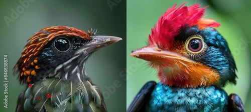 close-up photos of rare rainforest birds photo