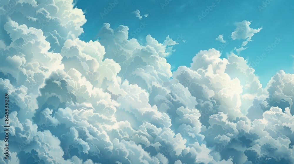 White clouds in a blue sky White clouds in a blue sky
